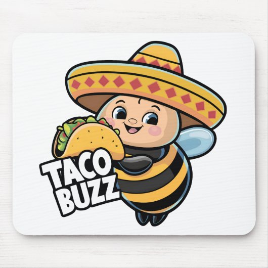 Taco Buzz Bumble Bee Muismat (Voorkant)