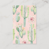 Taco Cactus Fiesta Thed Diaper Raffle Insert Visitekaartje (Achterkant)