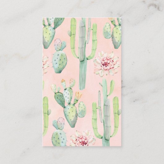 Taco Cactus Fiesta Thed Diaper Raffle Insert Visitekaartje (Achterkant)