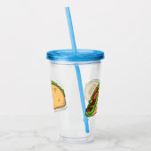 Taco-cartoon illustratie acryl drinkbeker (Links)