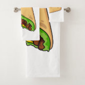Taco-cartoon illustratie bad handdoek (Insitu)