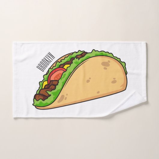 Taco-cartoon illustratie bad handdoek (Handdoek)