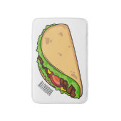 Taco-cartoon illustratie badmat (Voorkant Verticaal)