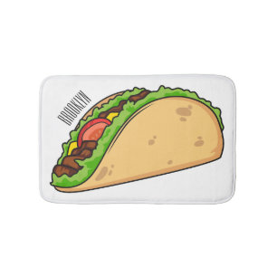 Taco-cartoon illustratie badmat