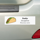 Taco-cartoon illustratie bumpersticker (Op auto)