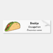 Taco-cartoon illustratie bumpersticker (Voorkant)