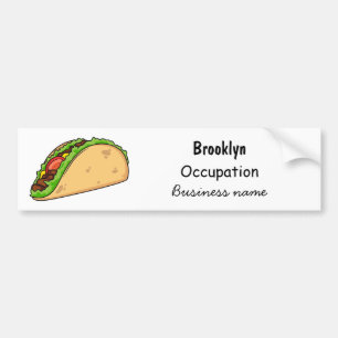 Taco-cartoon illustratie bumpersticker