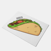 Taco-cartoon illustratie deurmat (Schuin)