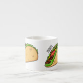 Taco-cartoon illustratie espresso kop (Voorkant)