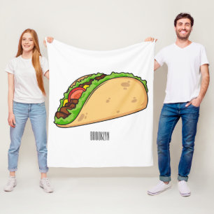 Taco-cartoon illustratie fleece deken