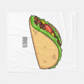 Taco-cartoon illustratie fleece deken (Voorkant (Horizontaal))