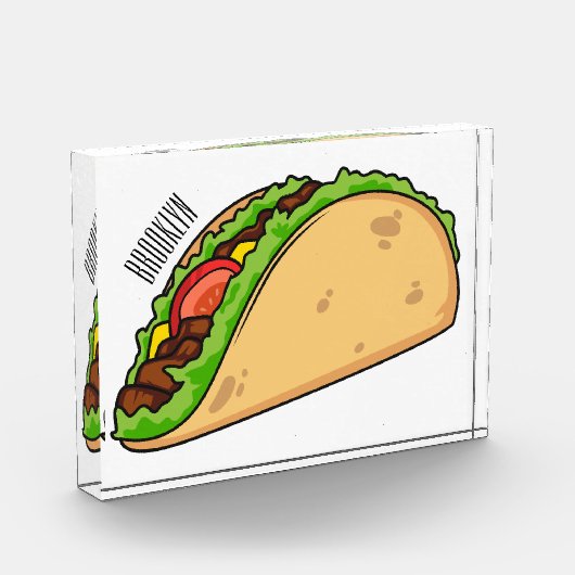 Taco-cartoon illustratie fotoblokken (Links)