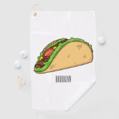 Taco-cartoon illustratie golfhanddoek (Insitu)