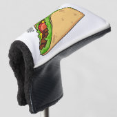 Taco-cartoon illustratie golfheadcover (3/4 voorkant)