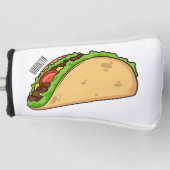 Taco-cartoon illustratie golfheadcover (Voorkant)