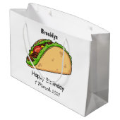 Taco-cartoon illustratie groot cadeauzakje (Achterkant Gekanteld)