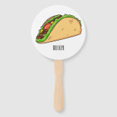 Taco-cartoon illustratie handwaaier (Achterkant)