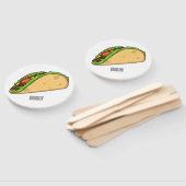Taco-cartoon illustratie handwaaier (Niet-gemonteerd)