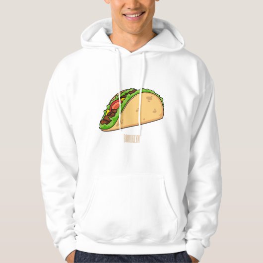 Taco-cartoon illustratie hoodie (Voorkant)