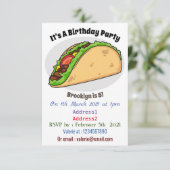 Taco-cartoon illustratie kaart (Staand voorkant)