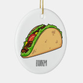 Taco-cartoon illustratie keramisch ornament (Rechts)