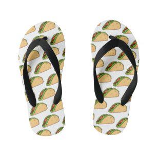 Taco-cartoon illustratie kinder teenslippers
