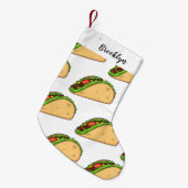 Taco-cartoon illustratie kleine kerstsok (Voorkant (Hangend))