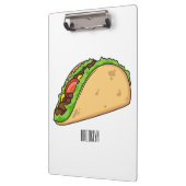 Taco-cartoon illustratie klembord (Links)