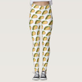 Taco-cartoon illustratie leggings (Voorkant)