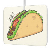 Taco-cartoon illustratie luchtverfrisser (Links)
