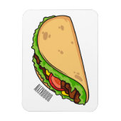 Taco-cartoon illustratie magneet (Verticaal)