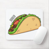 Taco-cartoon illustratie muismat (Met muis)