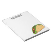 Taco-cartoon illustratie notitieblok (Schuin)