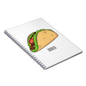 Taco-cartoon illustratie notitieboek (Rechterzijde)