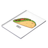 Taco-cartoon illustratie notitieboek (Linkerzijde)