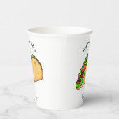 Taco-cartoon illustratie papieren bekers (Rechts)