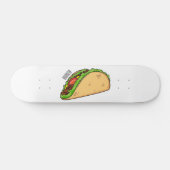 Taco-cartoon illustratie persoonlijk skateboard (Horizontaal)