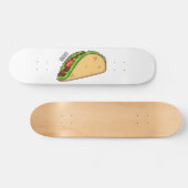 Taco-cartoon illustratie persoonlijk skateboard (Horizontaal)
