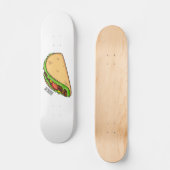 Taco-cartoon illustratie persoonlijk skateboard (Voorkant)