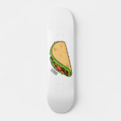 Taco-cartoon illustratie persoonlijk skateboard (Voorkant)