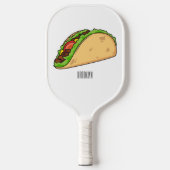 Taco-cartoon illustratie pickleball paddle (Voorkant)