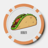 Taco-cartoon illustratie poker chips (Achterkant)