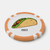 Taco-cartoon illustratie poker chips (Enkel)