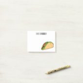 Taco-cartoon illustratie post-it® notes (Op bureau)