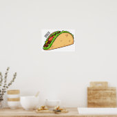 Taco-cartoon illustratie poster (Keuken)
