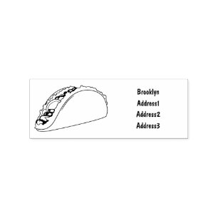 Taco-cartoon illustratie rubberstempel