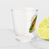 Taco-cartoon illustratie shot glas (Links)