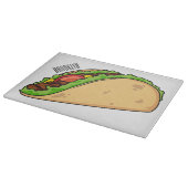 Taco-cartoon illustratie snijplank (Hoek)
