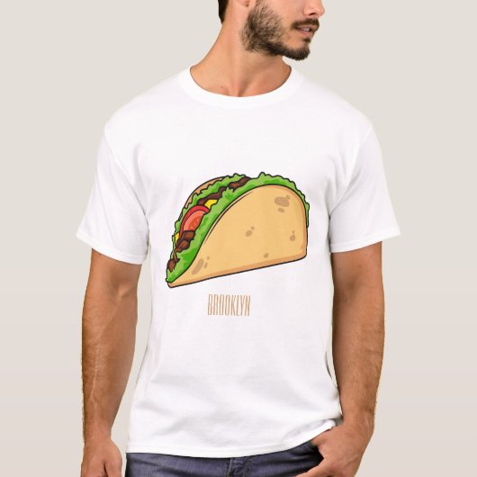 Taco-cartoon illustratie t-shirt (Voorkant)