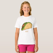 Taco-cartoon illustratie t-shirt (Voorkant volledig)